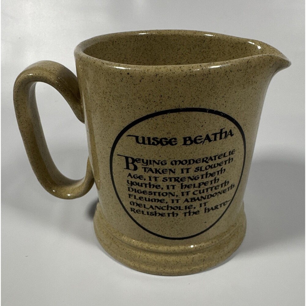 Jamestown Scotland McLaggan Smith Prints Uisge Beatha Beige Creamer Glossy